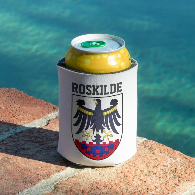 Enfriador De Latas Escudo de Roskilde, Dinamarca Vidrio Disparado (Piscina in situ)