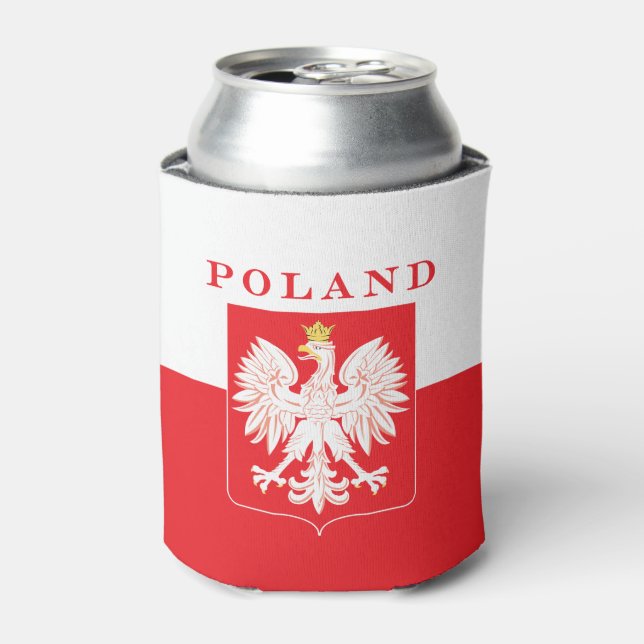 Enfriador De Latas Escudo rojo del águila de Polonia (Lata Anverso)
