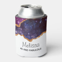 Espacio azul y púrpura y estrellas con cinta dorad