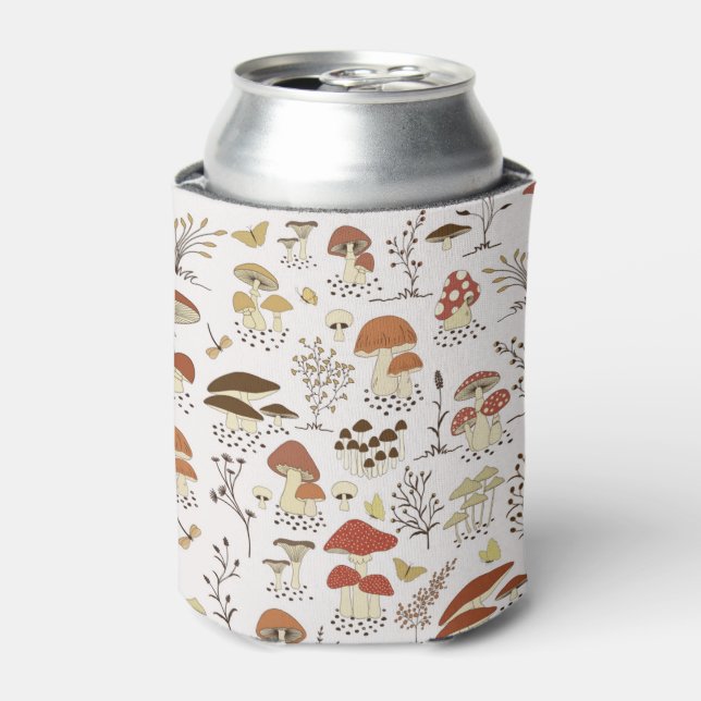 Enfriador De Latas Espectáculo caprichoso de los hongos de Woodland (Lata Anverso)