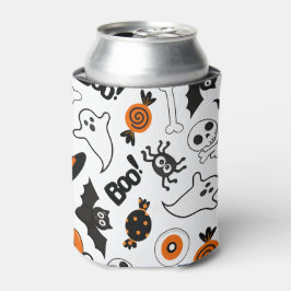 Enfriador De Latas Espeluznante Partido Halloween Negro Y Naranja
