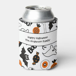 Enfriador De Latas Espeluznante Partido Halloween Negro Y Naranja