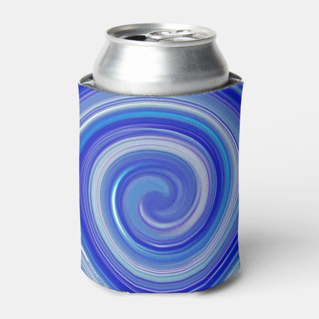 Enfriador De Latas Espiral azul y azul claro (Lata Anverso)