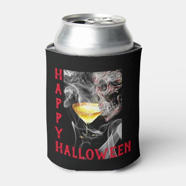 Enfriador De Latas Esqueleto de bebida de Halloween (Lata Anverso)