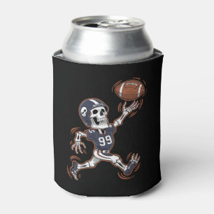 Enfriador De Latas Esqueleto de fútbol americano de Halloween