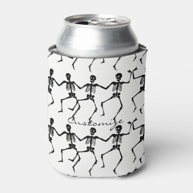 Enfriador De Latas Esqueletos bailarines Halloween Thunder_Cove (Lata Anverso)