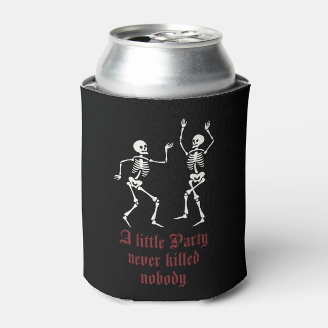 Enfriador De Latas Esqueletos contemporáneos de Halloween (Lata Anverso)