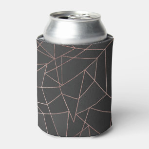 Enfriador De Latas Esquema geométrico del oro color de rosa elegante