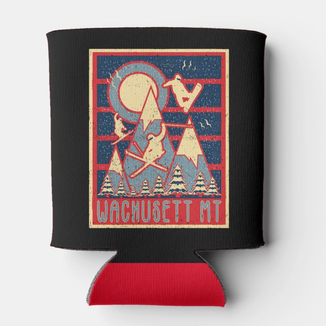 Enfriador De Latas Esquí de la montaña Wachusett del Retro 80 (Reverso)