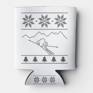 Enfriador De Latas Esquí - patrón de tejido - Navidades - montañas