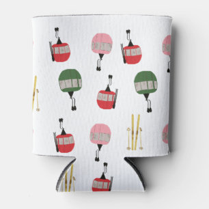 Enfriador De Latas Esquí Retro Blanco Lift Gondola