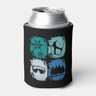 Enfriador De Latas Esquiadores Deportes de Invierno