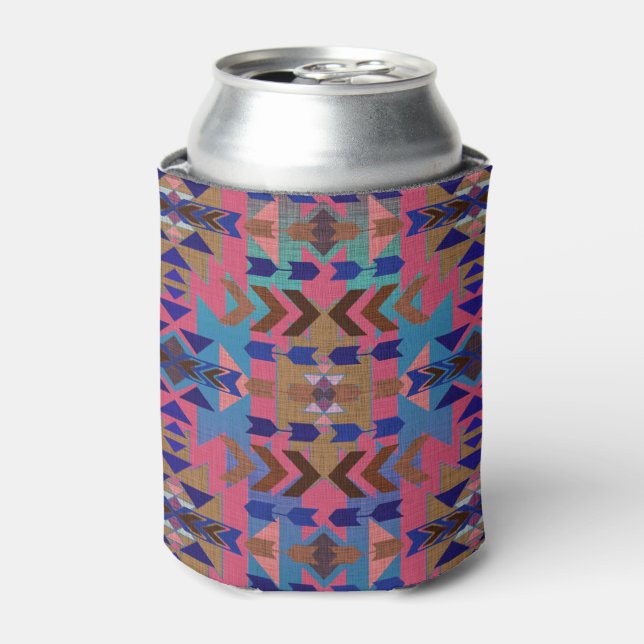 Enfriador De Latas Esquíes rosados de Arizona estilo suroeste (Lata Anverso)