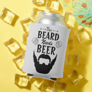 Enfriador De Latas Esta barba necesita cerveza regalo divertido para 