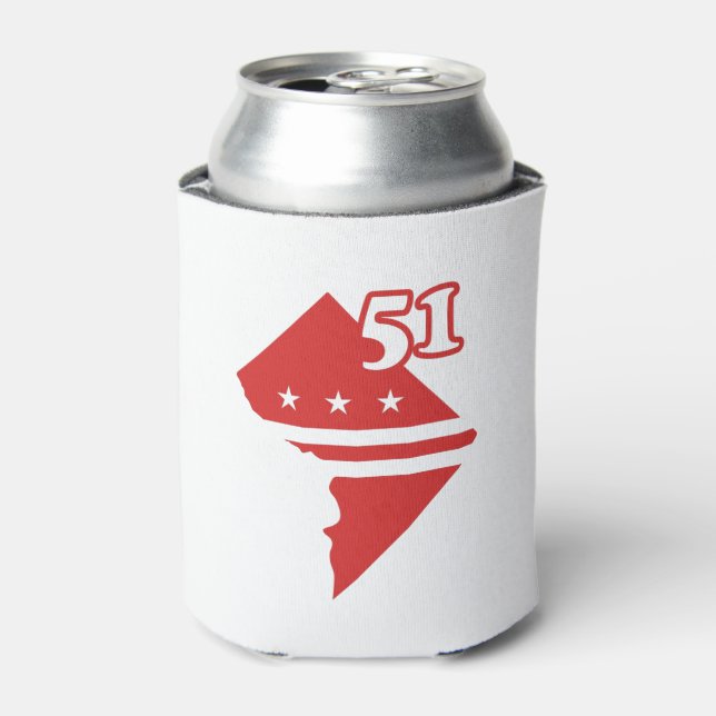 Enfriador De Latas Estado 51 de Washington DC (Lata Anverso)