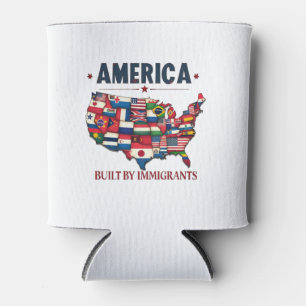 Enfriador De Latas Estados Unidos construido por inmigrantes patriota