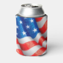 Enfriador De Latas Estados Unidos de América Bandera ondulada Zen Doo