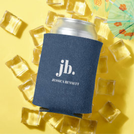 Enfriador De Latas Estampa de textura de jeans de denim modernos con