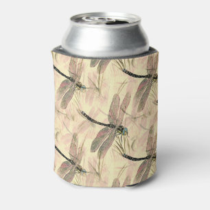 Enfriador De Latas Estampa vintage de libélula