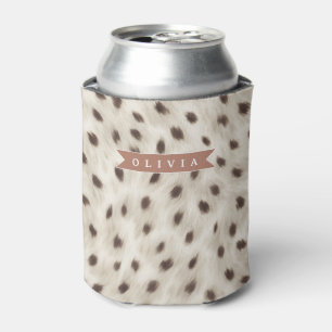 Enfriador De Latas Estampado de Animal Leopardo Neutral Chic Personal