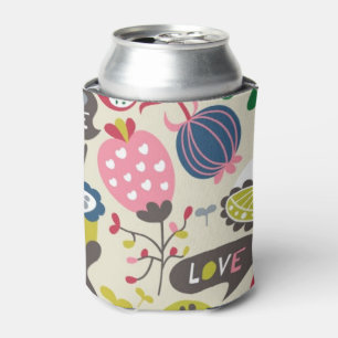 Enfriador De Latas Estampado de flores 8