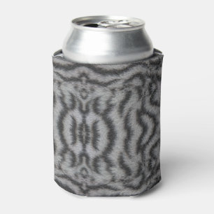 Enfriador De Latas Estampado de piel de tigre blanco exótico de moda 