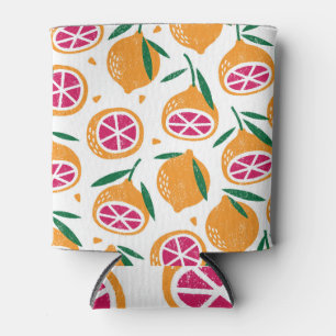 Enfriador De Latas Estampilla de fruta texturizada patrón sin costura