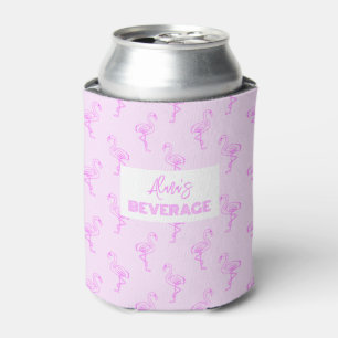 Enfriador De Latas Estar despierto Flamingo en una pierna