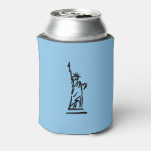 Enfriador De Latas Estatua de la Libertad Azul