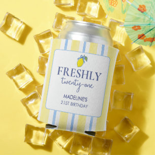Enfriador De Latas Estética de limón trendy cumpleaños 21