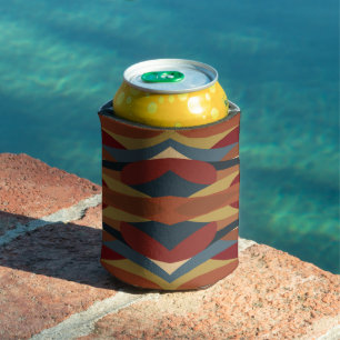 Enfriador De Latas Estilo abstracto de vidrio emplomado opaco geométr
