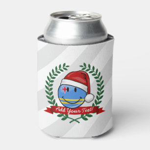 Enfriador De Latas Estilo alegre del navidad de la bandera de Aruba