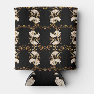 Enfriador De Latas Estilo Art Nouveau: Vintage dorado-negro.