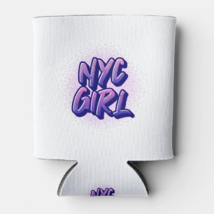 Enfriador De Latas Estilo de graffiti Chica de NYC