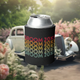 Enfriador De Latas Estilo de los 70 Texto en Capas para el Novio con 