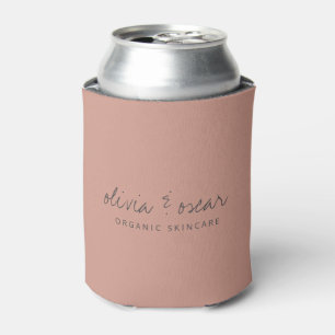 Enfriador De Latas Estilo de marca de pequeña empresa Rosa Blush Scri