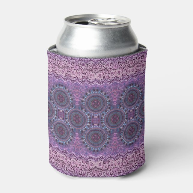 Enfriador De Latas Estilo morado de boho (Lata Anverso)