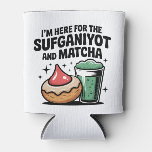 Enfriador De Latas Estoy Aquí Por Sufganiyot Y Matcha Hanukkah Jew