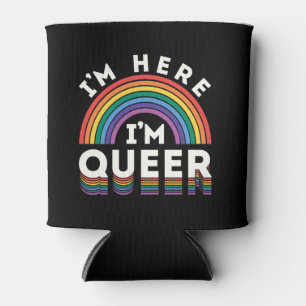Enfriador De Latas Estoy aquí soy el orgullo gay gay gay gay LGBTQ Qu