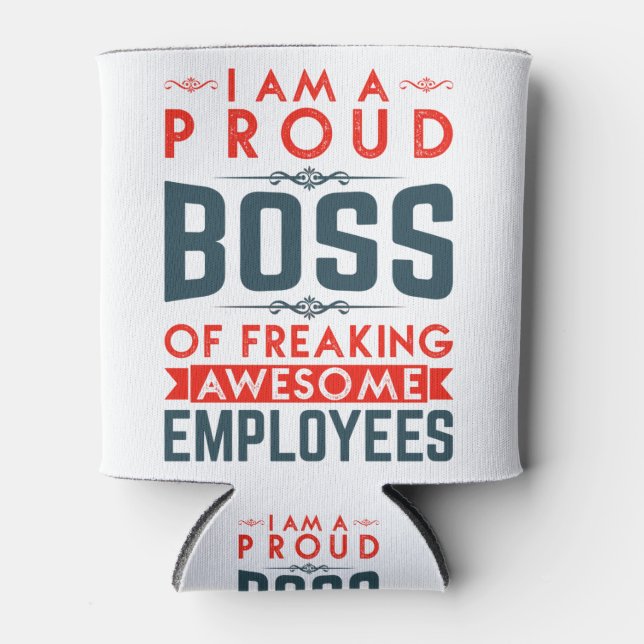 Enfriador De Latas Estoy Orgulloso Jefe De Impresionantes Empleados. (Anverso)
