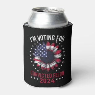 Enfriador De Latas Estoy votando por el delincuente convicto Pro Trum