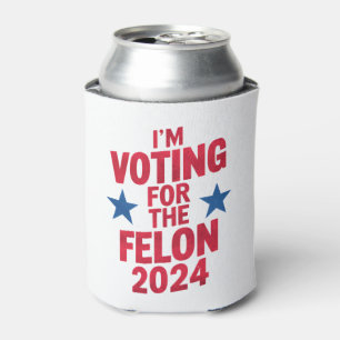 Enfriador De Latas Estoy votando por el delincuente convicto Pro Trum