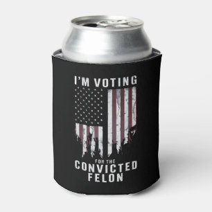 Enfriador De Latas Estoy votando por el delincuente convicto Pro Trum