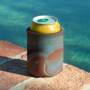 Enfriador De Latas Estratos otoñales Agato Verde azulado y de oro d