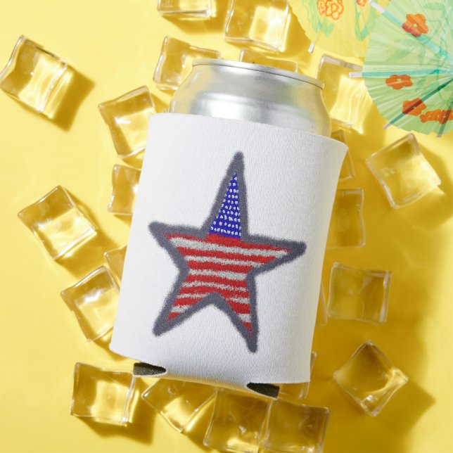 Enfriador De Latas Estrella de bandera de Estados Unidos (Verano in situ)