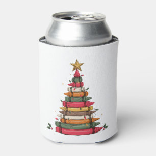 Enfriador De Latas Estrella de Luces de Navidad Crayón Árbol Profesor