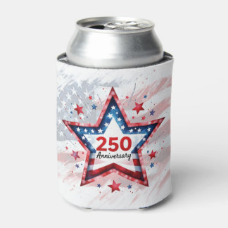 Enfriador De Latas Estrella Patriótica del 250 Aniversario