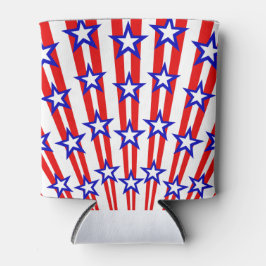 ENFRIADOR DE LATAS ESTRELLAS AZULES BLANCAS PATRIOTAS