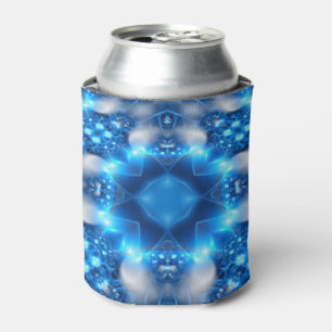 Enfriador De Latas Estrellas azules eléctricas Kaleidoscope Mandala