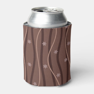 Enfriador De Latas Estrellas de chocolate y patrón rayado